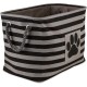 Bone Dry Pet Storage Collection Small Rectangular Stripe Paw Badge Waste Bin - Aquamarine Bone Dry Pet Storage Collection Small Rectangular Stripe Paw Badge Waste Bin - Aquamarine