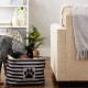 Bone Dry Pet Storage Collection Small Rectangular Stripe Paw Badge Waste Bin - Aquamarine Bone Dry Pet Storage Collection Small Rectangular Stripe Paw Badge Waste Bin - Aquamarine