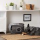 Bone Dry Pet Storage Collection Small Rectangular Stripe Paw Badge Waste Bin - Aquamarine Bone Dry Pet Storage Collection Small Rectangular Stripe Paw Badge Waste Bin - Aquamarine