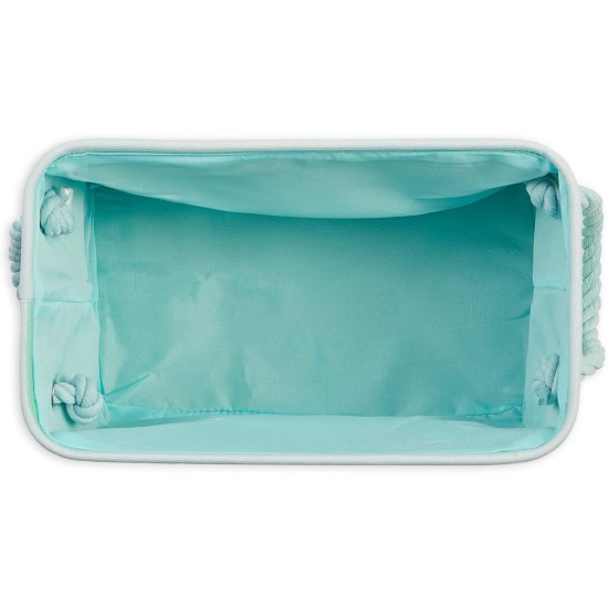 Bone Dry Pet Storage Collection Small Rectangular Stripe Paw Badge Waste Bin - Aquamarine Bone Dry Pet Storage Collection Small Rectangular Stripe Paw Badge Waste Bin - Aquamarine