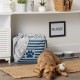 Bone Dry Pet Storage Collection Small Rectangular Stripe Paw Badge Waste Bin - Aquamarine Bone Dry Pet Storage Collection Small Rectangular Stripe Paw Badge Waste Bin - Aquamarine