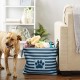Bone Dry Pet Storage Collection Small Rectangular Stripe Paw Badge Waste Bin - Aquamarine Bone Dry Pet Storage Collection Small Rectangular Stripe Paw Badge Waste Bin - Aquamarine