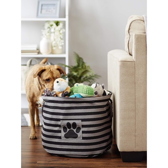 Bone Dry Pet Storage Collection Small Rectangular Stripe Paw Badge Waste Bin - Aquamarine Bone Dry Pet Storage Collection Small Rectangular Stripe Paw Badge Waste Bin - Aquamarine