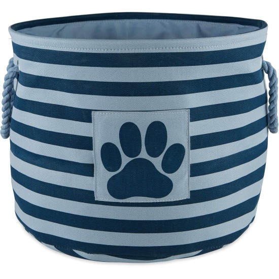 Bone Dry Pet Storage Collection Small Rectangular Stripe Paw Badge Waste Bin - Aquamarine Bone Dry Pet Storage Collection Small Rectangular Stripe Paw Badge Waste Bin - Aquamarine