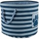 Bone Dry Pet Storage Collection Small Rectangular Stripe Paw Badge Waste Bin - Aquamarine Bone Dry Pet Storage Collection Small Rectangular Stripe Paw Badge Waste Bin - Aquamarine