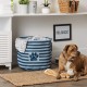 Bone Dry Pet Storage Collection Small Rectangular Stripe Paw Badge Waste Bin - Aquamarine Bone Dry Pet Storage Collection Small Rectangular Stripe Paw Badge Waste Bin - Aquamarine