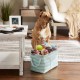Bone Dry Pet Storage Collection Small Rectangular Stripe Paw Badge Waste Bin - Aquamarine Bone Dry Pet Storage Collection Small Rectangular Stripe Paw Badge Waste Bin - Aquamarine