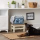 Bone Dry Pet Storage Collection Small Rectangular Stripe Paw Badge Waste Bin - Aquamarine Bone Dry Pet Storage Collection Small Rectangular Stripe Paw Badge Waste Bin - Aquamarine