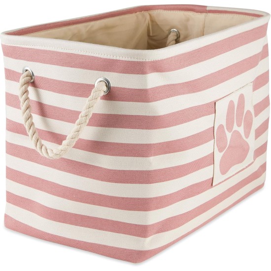 Bone Dry Pet Storage Collection Small Rectangular Stripe Paw Badge Waste Bin - Aquamarine Bone Dry Pet Storage Collection Small Rectangular Stripe Paw Badge Waste Bin - Aquamarine