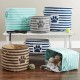 Bone Dry Pet Storage Collection Small Rectangular Stripe Paw Badge Waste Bin - Aquamarine Bone Dry Pet Storage Collection Small Rectangular Stripe Paw Badge Waste Bin - Aquamarine