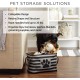 Bone Dry Pet Storage Collection Small Rectangular Stripe Paw Badge Waste Bin - Aquamarine Bone Dry Pet Storage Collection Small Rectangular Stripe Paw Badge Waste Bin - Aquamarine