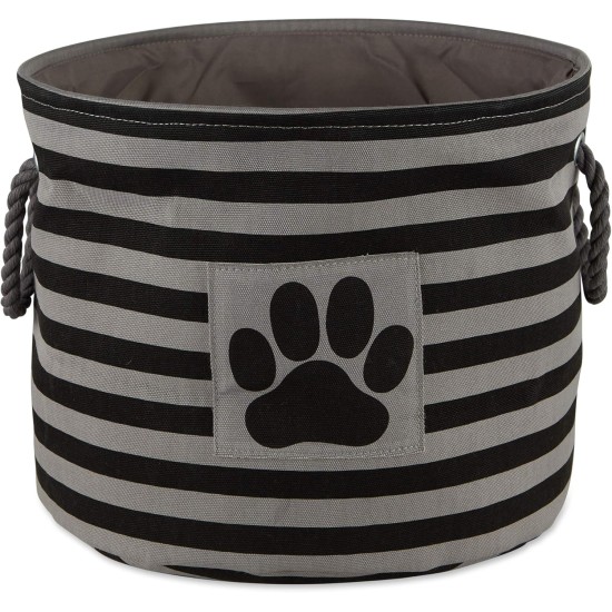Bone Dry Pet Storage Collection Small Rectangular Stripe Paw Badge Waste Bin - Aquamarine Bone Dry Pet Storage Collection Small Rectangular Stripe Paw Badge Waste Bin - Aquamarine