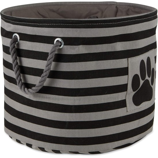 Bone Dry Pet Storage Collection Small Rectangular Stripe Paw Badge Waste Bin - Aquamarine Bone Dry Pet Storage Collection Small Rectangular Stripe Paw Badge Waste Bin - Aquamarine
