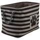 Bone Dry Pet Storage Collection Small Rectangular Stripe Paw Badge Waste Bin - Aquamarine Bone Dry Pet Storage Collection Small Rectangular Stripe Paw Badge Waste Bin - Aquamarine