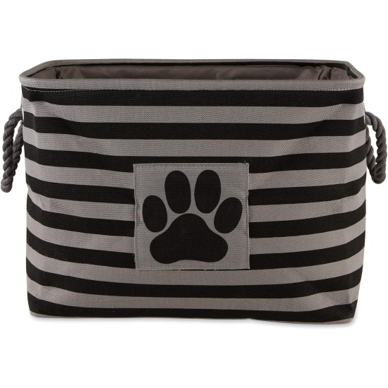 Bone Dry Pet Storage Collection Small Rectangular Stripe Paw Badge Waste Bin - Aquamarine Bone Dry Pet Storage Collection Small Rectangular Stripe Paw Badge Waste Bin - Aquamarine