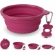 Bonza Extra Large Collapsible Dog Bowl 1500 ml, Sturdy Reinforced Rim, Portable Essential Dog Accessories and Travel Dog Bowls, with Carabiner, Keychain, Dog Travel Accessories, Dog Camping Gear Bonza Extra Large Collapsible Dog Bowl 1500 ml, Sturdy Reinforced Rim, Portable Essential Dog Accessories and Travel Dog Bowls, with Carabiner, Keychain, Dog Travel Accessories, Dog Camping Gear