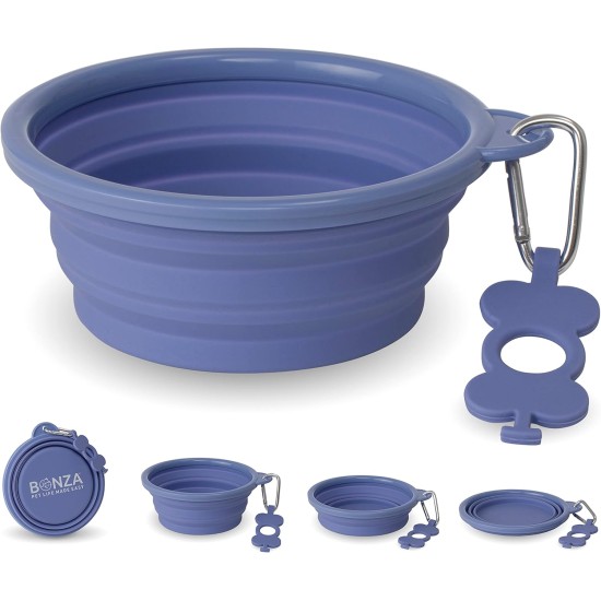 Bonza Large Collapsible Dog Bowl 1000 ml Sturdy Reinforced Rim Includes Carabiner & Water Bottle Holder Keyring Evergreen Bonza Large Collapsible Dog Bowl 1000 ml Sturdy Reinforced Rim Includes Carabiner & Water Bottle Holder Keyring Evergreen