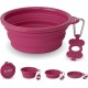 Bonza Large Collapsible Dog Bowl 1000 ml Sturdy Reinforced Rim Includes Carabiner & Water Bottle Holder Keyring Evergreen Bonza Large Collapsible Dog Bowl 1000 ml Sturdy Reinforced Rim Includes Carabiner & Water Bottle Holder Keyring Evergreen