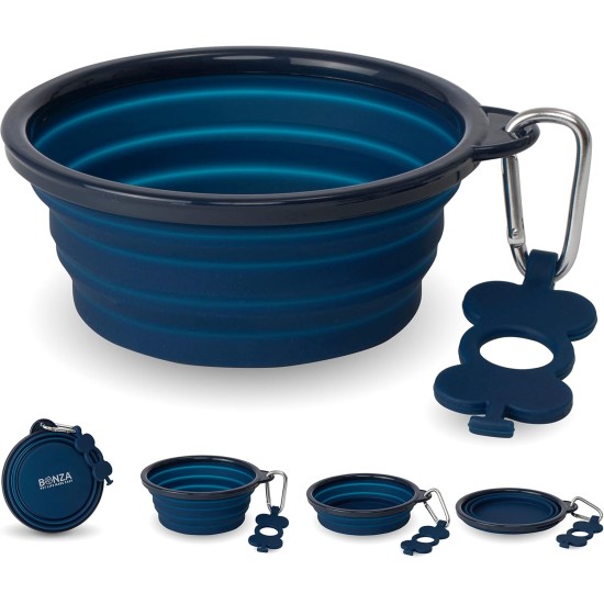 Bonza Large Collapsible Dog Bowl 1000 ml Sturdy Reinforced Rim Includes Carabiner & Water Bottle Holder Keyring Evergreen Bonza Large Collapsible Dog Bowl 1000 ml Sturdy Reinforced Rim Includes Carabiner & Water Bottle Holder Keyring Evergreen