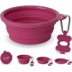 Bonza Large Collapsible Dog Bowl 1000 ml Sturdy Reinforced Rim Includes Carabiner & Water Bottle Holder Keyring Evergreen Bonza Large Collapsible Dog Bowl 1000 ml Sturdy Reinforced Rim Includes Carabiner & Water Bottle Holder Keyring Evergreen