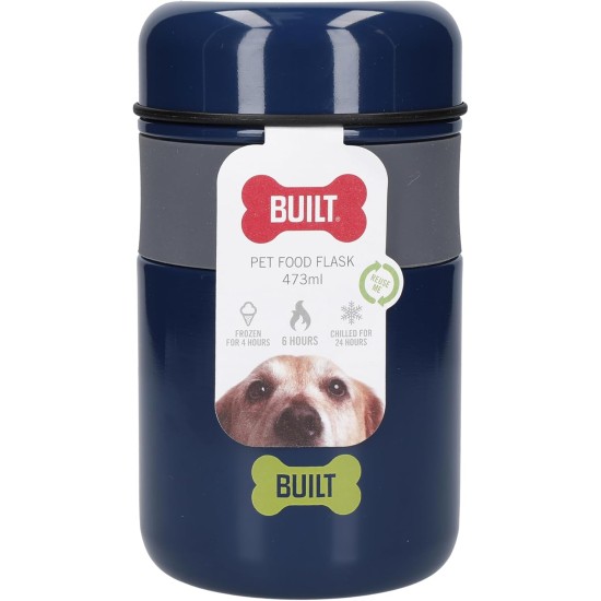 Built PET Food Storage Jar, Stainless Steel Pet Food Container with Lid, Airtight & Insulated, BPA Free, 16 Oz Capacity, Blue Built PET Food Storage Jar, Stainless Steel Pet Food Container with Lid, Airtight & Insulated, BPA Free, 16 Oz Capacity, Blue