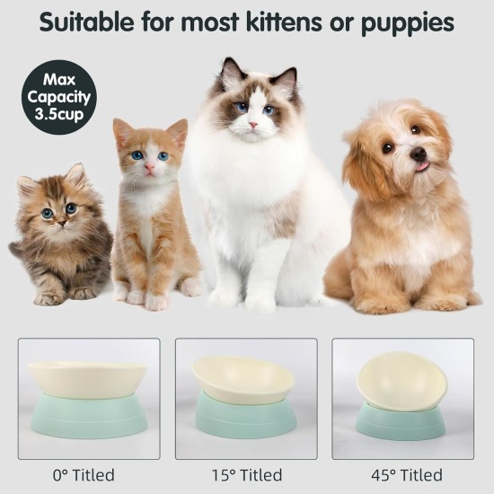Bulldog Bowl, Non-Slip Dog Cat Bowl, Removable Rubber Dog Bowl, Sterile, Tilted Feeding Bowl, Tilted Base (Green, 3.5 Cups (Medium/Large Dog)) Bulldog Bowl, Non-Slip Dog Cat Bowl, Removable Rubber Dog Bowl, Sterile, Tilted Feeding Bowl, Tilted Base (Green, 3.5 Cups (Medium/Large Dog))
