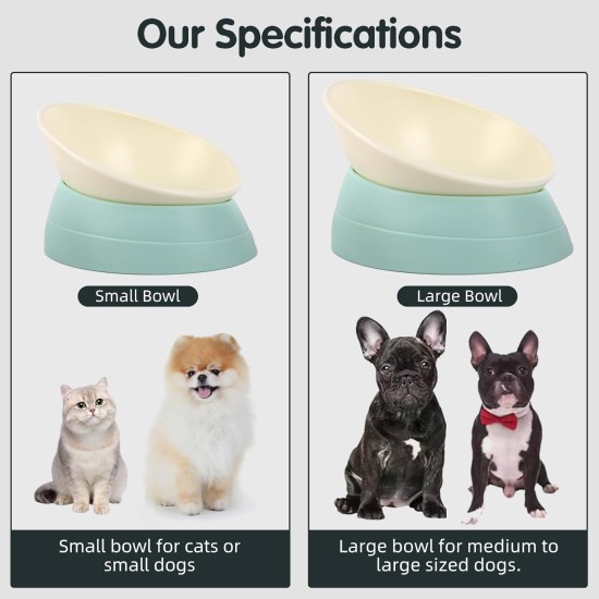 Bulldog Bowl, Non-Slip Dog Cat Bowl, Removable Rubber Dog Bowl, Sterile, Tilted Feeding Bowl, Tilted Base (Green, 3.5 Cups (Medium/Large Dog)) Bulldog Bowl, Non-Slip Dog Cat Bowl, Removable Rubber Dog Bowl, Sterile, Tilted Feeding Bowl, Tilted Base (Green, 3.5 Cups (Medium/Large Dog))