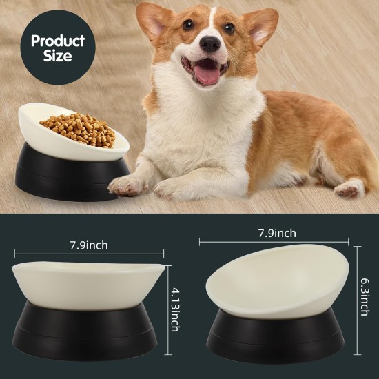 Bulldog Pet Bowl Non-Slip Dog Cat Bowl Removable Rubber Feeding Bowl Sterile Inclined with Slanted Base (Black, 3.5 Cup) Bulldog Pet Bowl Non-Slip Dog Cat Bowl Removable Rubber Feeding Bowl Sterile Inclined with Slanted Base (Black, 3.5 Cup)