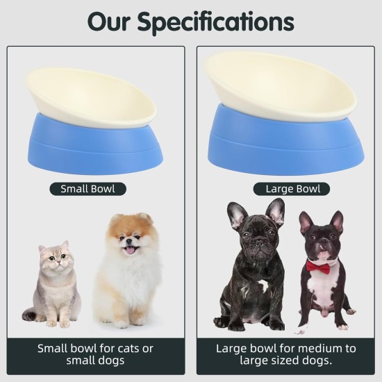 Bulldog Pet Bowl Non-Slip Dog Cat Bowl Removable Rubber Feeding Bowl Sterile Inclined with Sloped Base (Black, 2 Cup) Bulldog Pet Bowl Non-Slip Dog Cat Bowl Removable Rubber Feeding Bowl Sterile Inclined with Sloped Base (Black, 2 Cup)