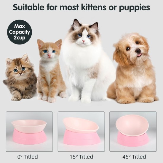Bulldog Pet Bowl Non-Slip Dog Cat Bowl Removable Rubber Feeding Bowl Sterile Inclined with Sloped Base (Black, 2 Cup) Bulldog Pet Bowl Non-Slip Dog Cat Bowl Removable Rubber Feeding Bowl Sterile Inclined with Sloped Base (Black, 2 Cup)