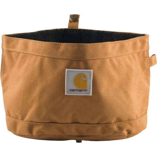 Carhartt Nylon Duck Travel Dog Bowl, Packable Dog Bowl for Food and Water, Carhartt Brown, 10 Cups Capacity Carhartt Nylon Duck Travel Dog Bowl, Packable Dog Bowl for Food and Water, Carhartt Brown, 10 Cups Capacity