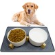 Cat Bowl, Dog Bowl, Ceramic Double Feeding Bowl, Feeding Bowl, Water Bowl with Bamboo Stand and Non-Slip Mat for Cats and Small Dogs (400 ml, 2-Grey) Cat Bowl, Dog Bowl, Ceramic Double Feeding Bowl, Feeding Bowl, Water Bowl with Bamboo Stand and Non-Slip Mat for Cats and Small Dogs (400 ml, 2-Grey)