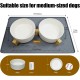 Cat Bowl, Dog Bowl, Ceramic Double Feeding Bowl, Feeding Bowl, Water Bowl with Bamboo Stand and Non-Slip Mat for Cats and Small Dogs (400 ml, 2-Grey) Cat Bowl, Dog Bowl, Ceramic Double Feeding Bowl, Feeding Bowl, Water Bowl with Bamboo Stand and Non-Slip Mat for Cats and Small Dogs (400 ml, 2-Grey)
