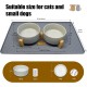 Cat Bowl, Dog Bowl, Ceramic Double Feeding Bowl, Feeding Bowl, Water Bowl with Bamboo Stand and Non-Slip Mat for Cats and Small Dogs (400 ml, 2-Grey) Cat Bowl, Dog Bowl, Ceramic Double Feeding Bowl, Feeding Bowl, Water Bowl with Bamboo Stand and Non-Slip Mat for Cats and Small Dogs (400 ml, 2-Grey)