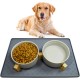 Cat Bowl, Dog Bowl, Ceramic Double Feeding Bowl, Feeding Bowl, Water Bowl with Bamboo Stand and Non-Slip Mat for Cats and Small Dogs (400 ml, 2-Grey) Cat Bowl, Dog Bowl, Ceramic Double Feeding Bowl, Feeding Bowl, Water Bowl with Bamboo Stand and Non-Slip Mat for Cats and Small Dogs (400 ml, 2-Grey)