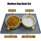 Cat Bowl, Dog Bowl, Ceramic Double Feeding Bowl, Feeding Bowl, Water Bowl with Bamboo Stand and Non-Slip Mat for Cats and Small Dogs (400 ml, 2-Grey) Cat Bowl, Dog Bowl, Ceramic Double Feeding Bowl, Feeding Bowl, Water Bowl with Bamboo Stand and Non-Slip Mat for Cats and Small Dogs (400 ml, 2-Grey)