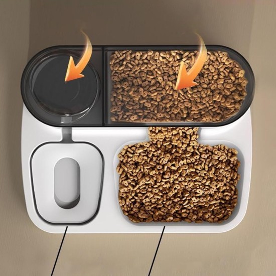 Cat Feeder, Food and Water Dispenser, Automatic Feeder, Intelligent Cat Food, Pet Dry Food, Feeder for Cats/Dogs, Pink Cat Feeder, Food and Water Dispenser, Automatic Feeder, Intelligent Cat Food, Pet Dry Food, Feeder for Cats/Dogs, Pink