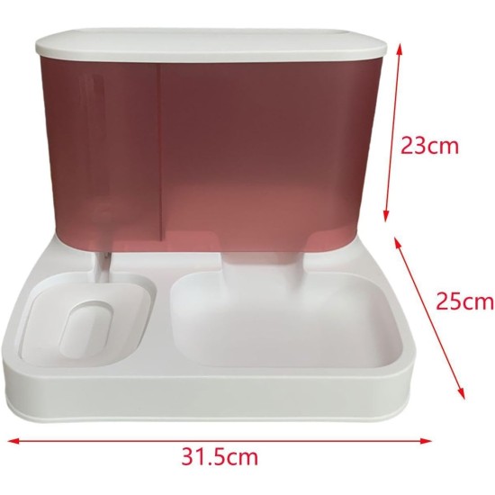 Cat Feeder, Food and Water Dispenser, Automatic Feeder, Intelligent Cat Food, Pet Dry Food, Feeder for Cats/Dogs, Pink Cat Feeder, Food and Water Dispenser, Automatic Feeder, Intelligent Cat Food, Pet Dry Food, Feeder for Cats/Dogs, Pink