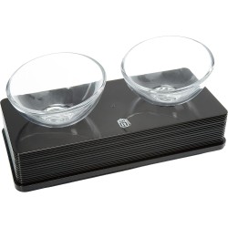 Catit Design Contemporary Multi-Purpose Elevated Glass Double Diner, Black Catit Design Contemporary Multi-Purpose Elevated Glass Double Diner, Black