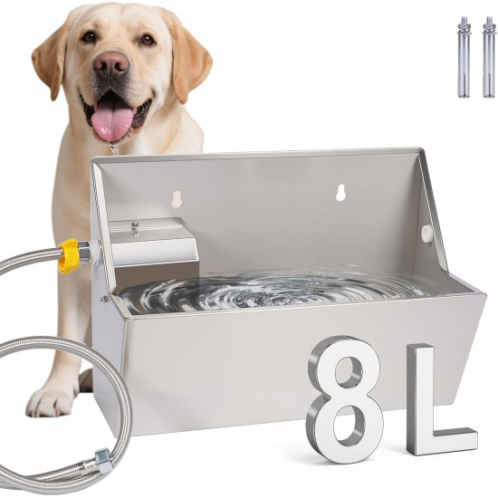 Cattle and Sheep Drinking Carrier 8 Litre Dog Water Outdoor Stainless Steel Water Bowl for Large Dogs, Dog Pool, Automatic Dog Water Dispenser, Large Dog Water Bowl, Stainless Steel Water Bowl (8L) Cattle and Sheep Drinking Carrier 8 Litre Dog Water Outdoor Stainless Steel Water Bowl for Large Dogs, Dog Pool, Automatic Dog Water Dispenser, Large Dog Water Bowl, Stainless Steel Water Bowl (8L)