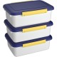Cetomo 32L x 3 Dog Food Containers, Airtight Food Container with Wheels, Silicone Seal, Snap Closures, Plastic Food Container with Lid for Dogs, Clear, 32L/12kg, Pack of 3 (3 Scoops)