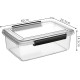 Cetomo 32L x 3 Dog Food Containers, Airtight Food Container with Wheels, Silicone Seal, Snap Closures, Plastic Food Container with Lid for Dogs, Clear, 32L/12kg, Pack of 3 (3 Scoops)