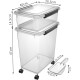 Cetomo Dog Food Container, Airtight Food Container with Wheels, Silicone Seal and Snap Closures, Plastic Food Container with Lid for Dogs, Clear, 10L + 32L, 3.5 kg + 12 kg (1 Scoop) Cetomo Dog Food Container, Airtight Food Container with Wheels, Silicone Seal and Snap Closures, Plastic Food Container with Lid for Dogs, Clear, 10L + 32L, 3.5 kg + 12 kg (1 Scoop)
