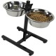 Classic Pet Products Adjustable Double Feeder with Tall Stand and 2 Stainless Steel Bowls 1700ml 1.5kg Classic Pet Products Adjustable Double Feeder with Tall Stand and 2 Stainless Steel Bowls 1700ml 1.5kg
