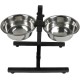Classic Pet Products Adjustable Double Feeder with Tall Stand and 2 Stainless Steel Bowls 1700ml 1.5kg Classic Pet Products Adjustable Double Feeder with Tall Stand and 2 Stainless Steel Bowls 1700ml 1.5kg