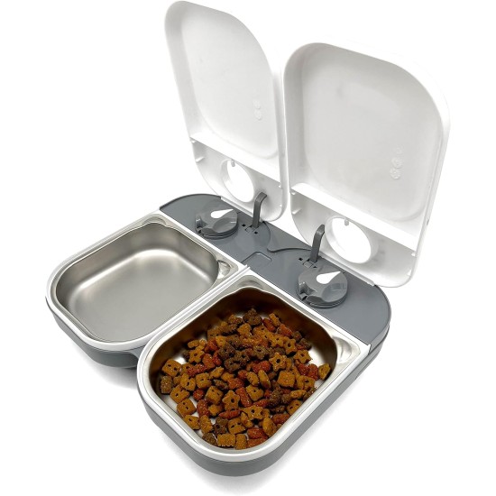 Closer Pets C100 One Meal Automatic Cat and Small Dog Feeder with Stainless Steel Feeding Bowl Insert Closer Pets C100 One Meal Automatic Cat and Small Dog Feeder with Stainless Steel Feeding Bowl Insert