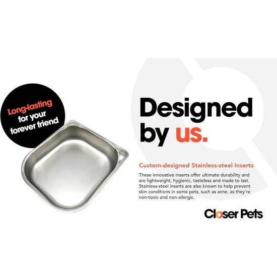 Closer Pets C100 One Meal Automatic Cat and Small Dog Feeder with Stainless Steel Feeding Bowl Insert Closer Pets C100 One Meal Automatic Cat and Small Dog Feeder with Stainless Steel Feeding Bowl Insert