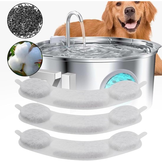 Create idea 3 Sets Haustier-Wasserbrunnenfilter und Schwamm-Ersatz, kompatibel mit Samrtoo 7 l/1,8 g Edelstahl Create idea 3 Sets Haustier-Wasserbrunnenfilter und Schwamm-Ersatz, kompatibel mit Samrtoo 7 l/1,8 g Edelstahl