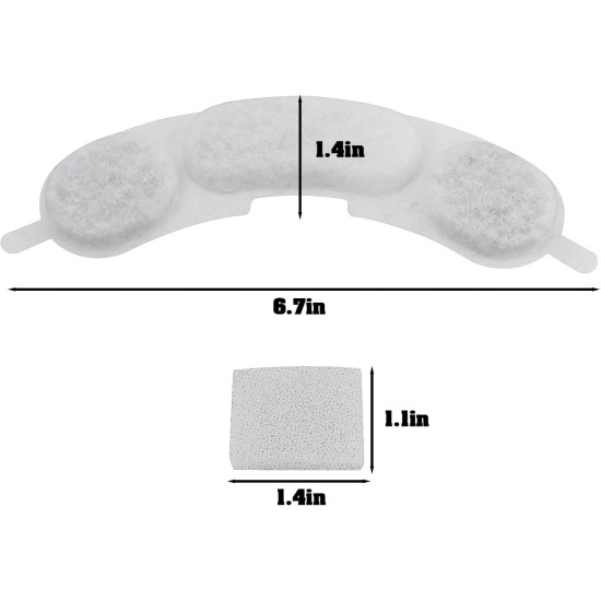 Create idea 3 Sets Haustier-Wasserbrunnenfilter und Schwamm-Ersatz, kompatibel mit Samrtoo 7 l/1,8 g Edelstahl Create idea 3 Sets Haustier-Wasserbrunnenfilter und Schwamm-Ersatz, kompatibel mit Samrtoo 7 l/1,8 g Edelstahl