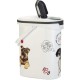 Curver 241095 Food Container 12 kg I 35L, White/Grey/Love Pets Dogs, 49.3 x 27.8 x 42.5 cm Curver 241095 Food Container 12 kg I 35L, White/Grey/Love Pets Dogs, 49.3 x 27.8 x 42.5 cm